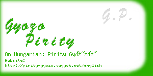 gyozo pirity business card